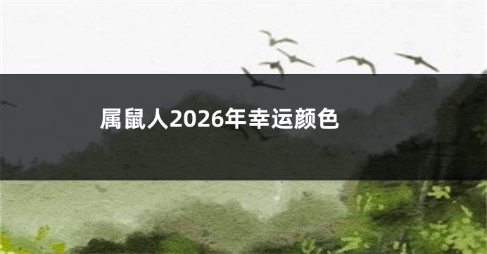 属鼠人2026年幸运颜色