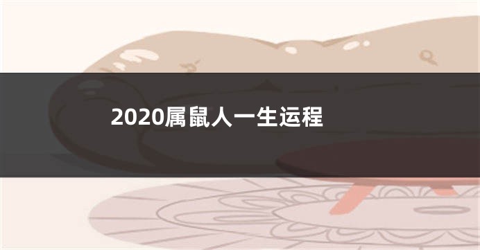 2020属鼠人一生运程