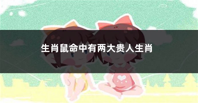 生肖鼠命中有两大贵人生肖