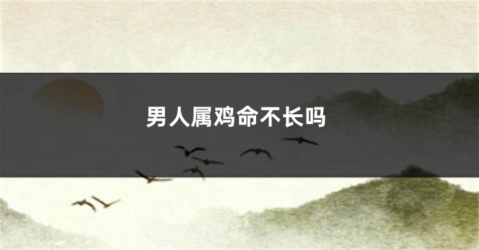 男人属鸡命不长吗