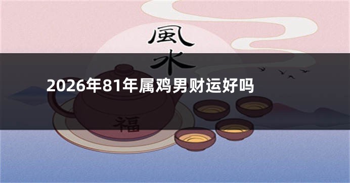 2026年81年属鸡男财运好吗