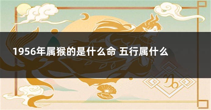 1956年属猴的是什么命 五行属什么