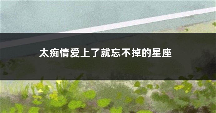 太痴情爱上了就忘不掉的星座