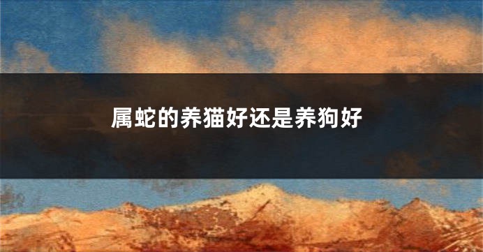 属蛇的养猫好还是养狗好