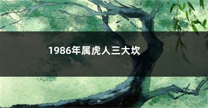 1986年属虎人三大坎