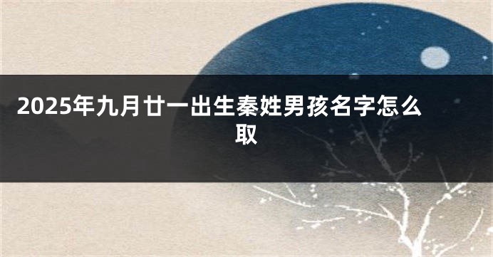 2025年九月廿一出生秦姓男孩名字怎么取