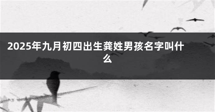 2025年九月初四出生龚姓男孩名字叫什么