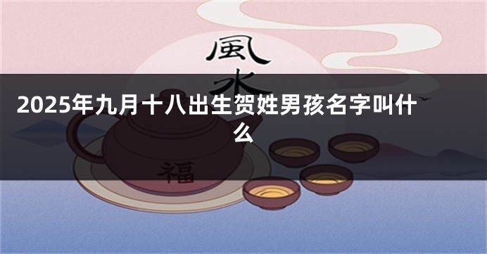 2025年九月十八出生贺姓男孩名字叫什么