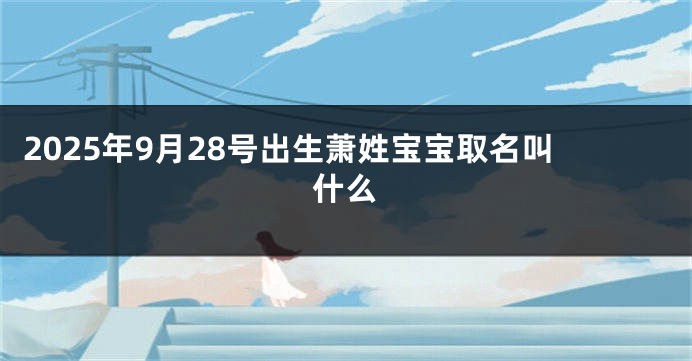 2025年9月28号出生萧姓宝宝取名叫什么