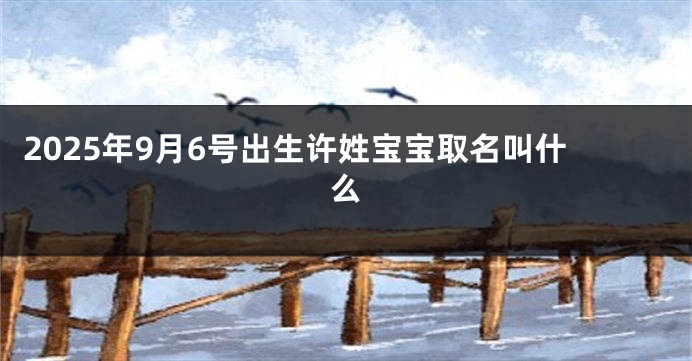 2025年9月6号出生许姓宝宝取名叫什么