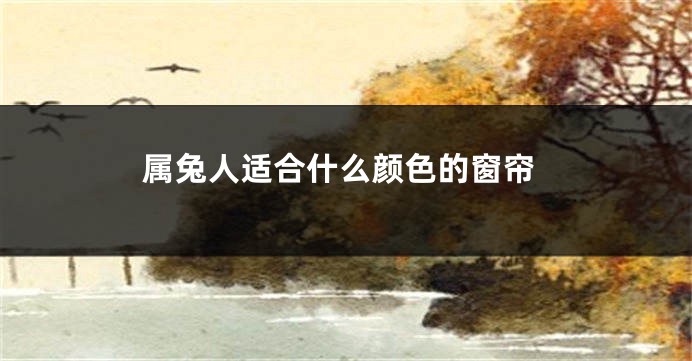 属兔人适合什么颜色的窗帘