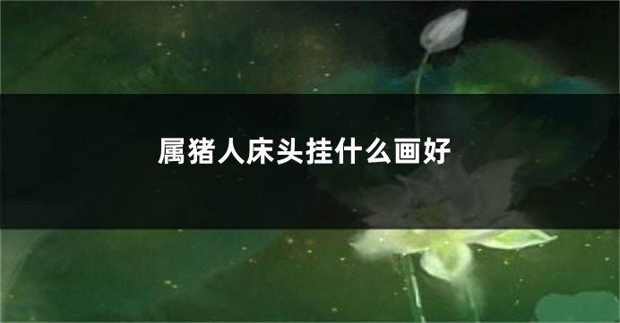 属猪人床头挂什么画好