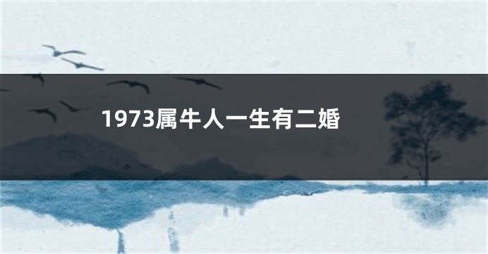 1973属牛人一生有二婚