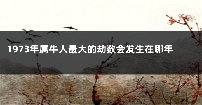 1973年属牛人最大的劫数会发生在哪年