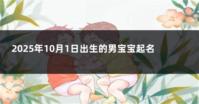 2025年10月1日出生的男宝宝起名