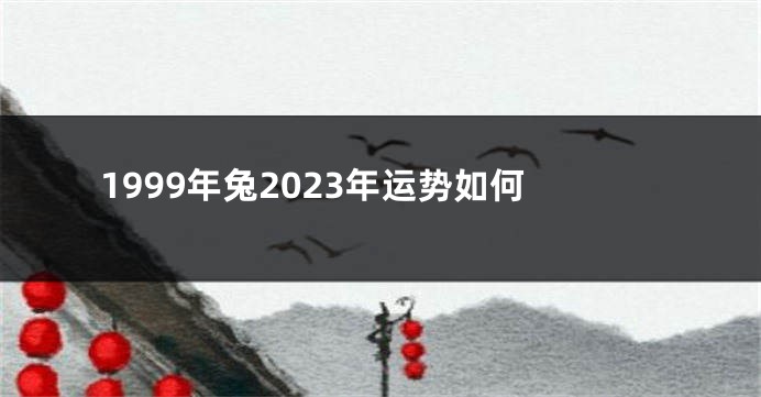 1999年兔2023年运势如何