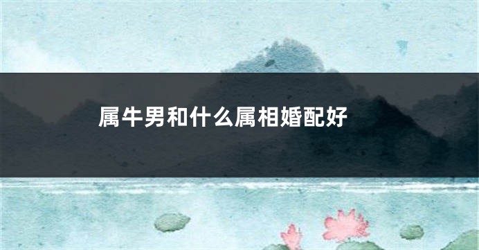 属牛男和什么属相婚配好 