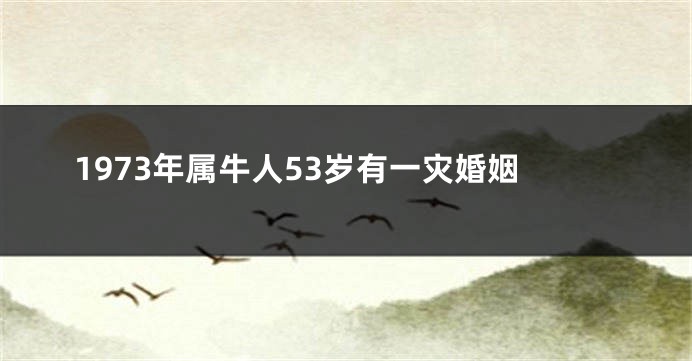 1973年属牛人53岁有一灾婚姻