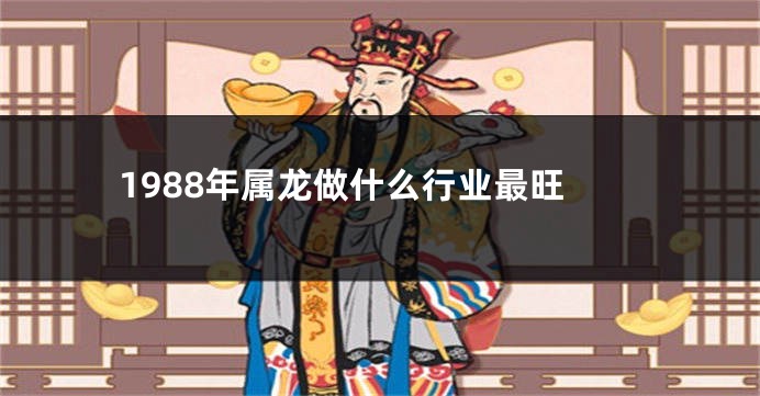1988年属龙做什么行业最旺