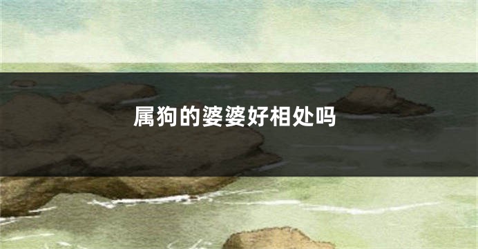 属狗的婆婆好相处吗