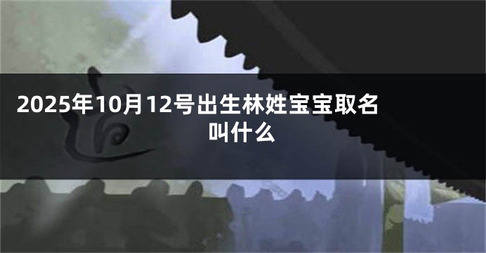 2025年10月12号出生林姓宝宝取名叫什么
