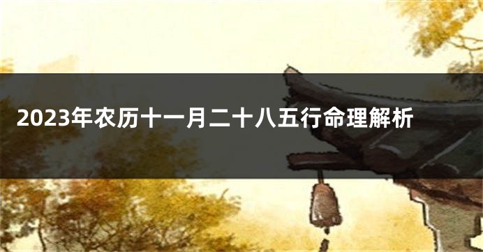 2023年农历十一月二十八五行命理解析