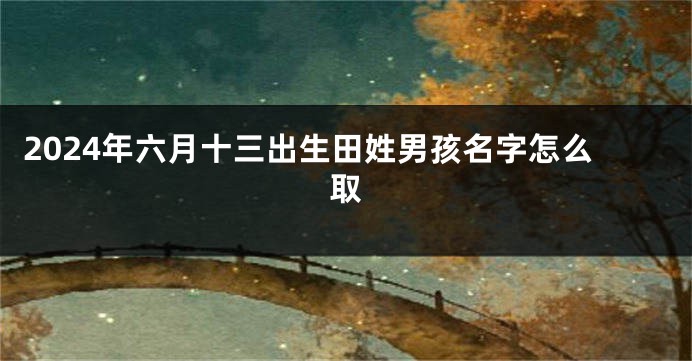 2024年六月十三出生田姓男孩名字怎么取