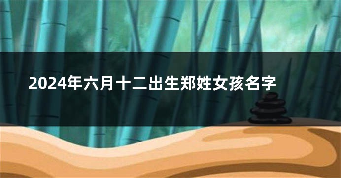 2024年六月十二出生郑姓女孩名字