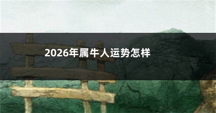 2026年属牛人运势怎样