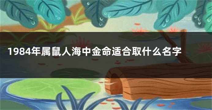 1984年属鼠人海中金命适合取什么名字