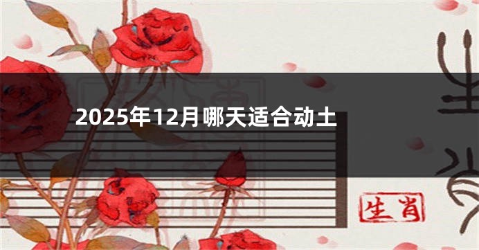 2025年12月哪天适合动土