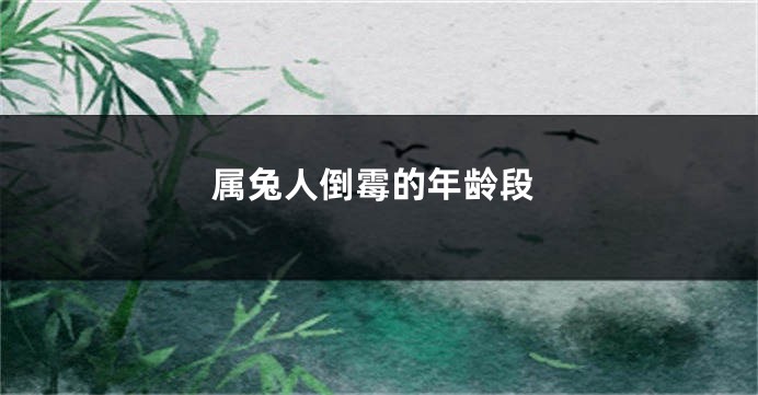 属兔人倒霉的年龄段