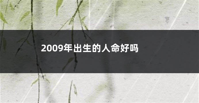 2009年出生的人命好吗
