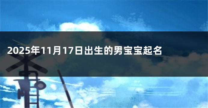 2025年11月17日出生的男宝宝起名
