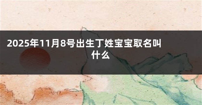 2025年11月8号出生丁姓宝宝取名叫什么