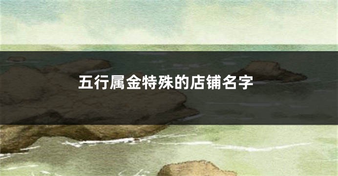 五行属金特殊的店铺名字