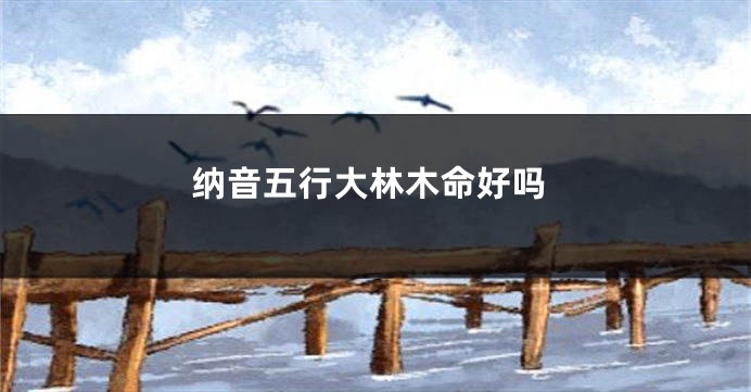 纳音五行大林木命好吗