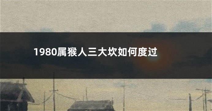 1980属猴人三大坎如何度过