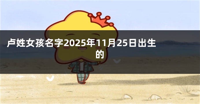 卢姓女孩名字2025年11月25日出生的