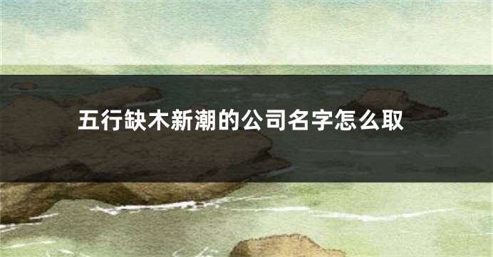 五行缺木新潮的公司名字怎么取