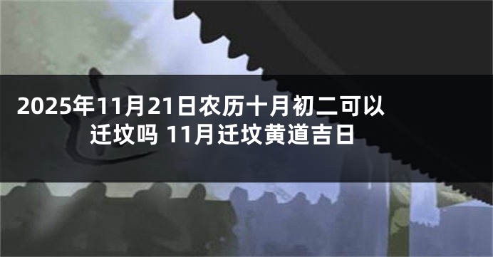 2025年11月21日农历十月初二可以迁坟吗 11月迁坟黄道吉日