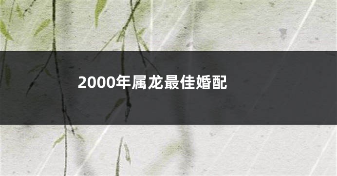 2000年属龙最佳婚配
