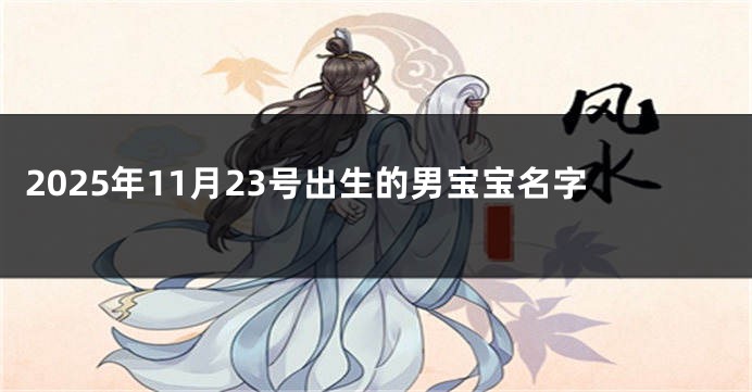 2025年11月23号出生的男宝宝名字