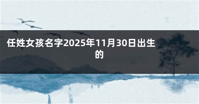 任姓女孩名字2025年11月30日出生的