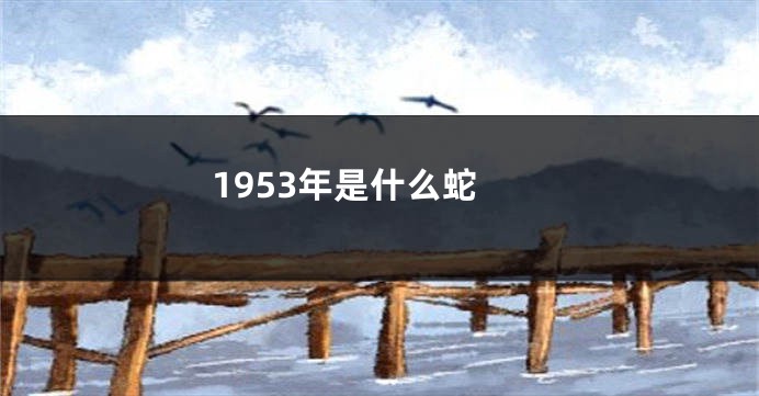 1953年是什么蛇