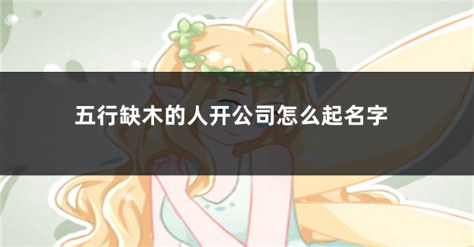 五行缺木的人开公司怎么起名字
