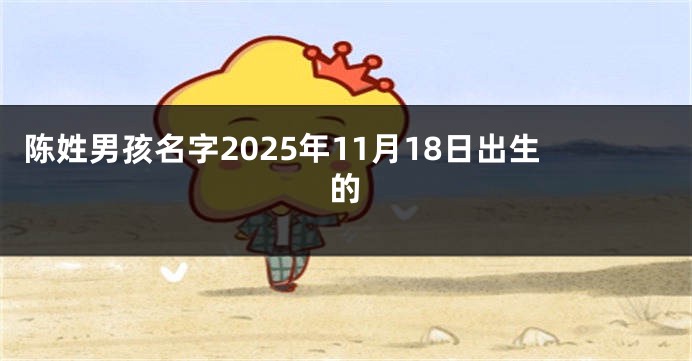 陈姓男孩名字2025年11月18日出生的