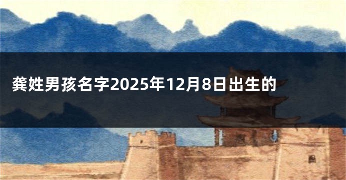 龚姓男孩名字2025年12月8日出生的