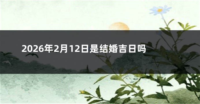 2026年2月12日是结婚吉日吗