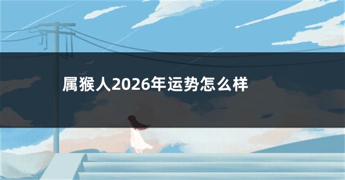 属猴人2026年运势怎么样